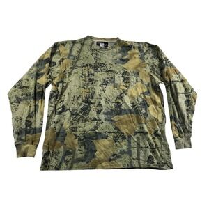 WFS Element Gear Ghost Camo Long Sleeve Pocket T-Shirt Mens XL Green Tan Cotton